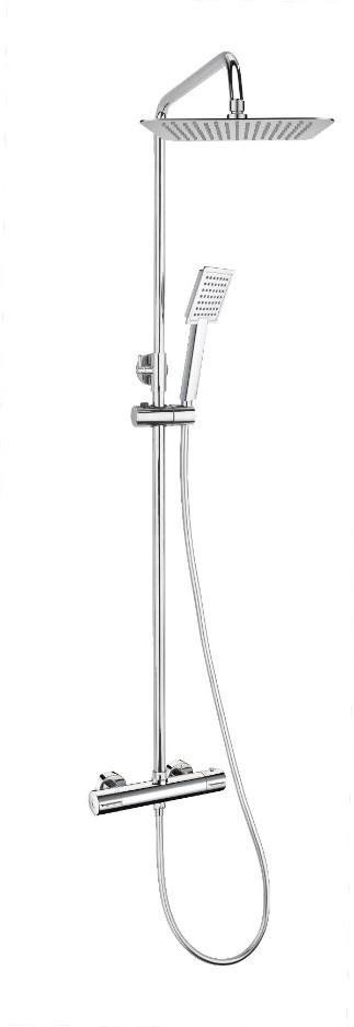 conjunto de ducha con grifería termostática modelo zeta